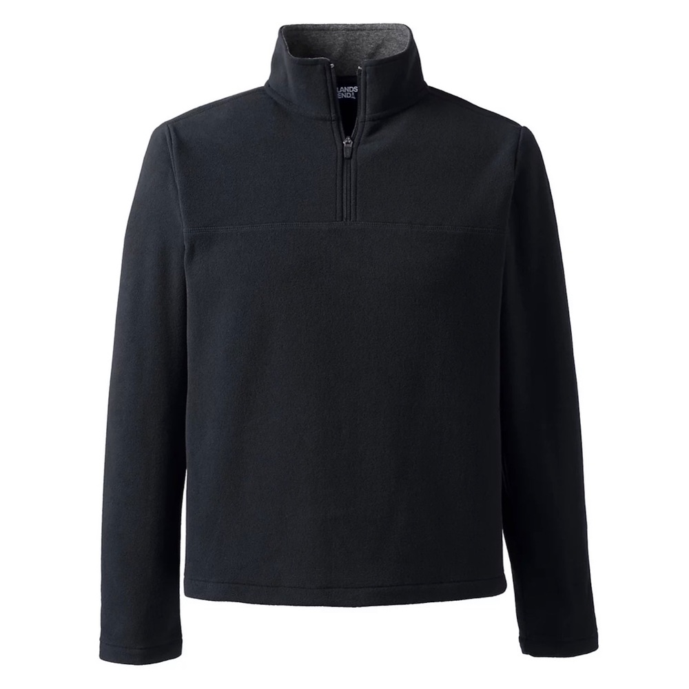 NWT Mens Lands End Fleece Pullover Quarter Zip